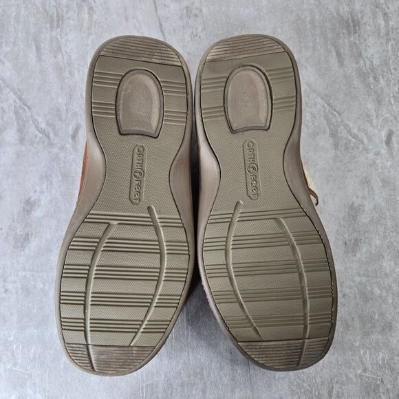 Orthofeet Tuscany Loafer Slippers Mens 10 Wide Brown Suede Comfort Slip On Shoes - Picture 8 of 11